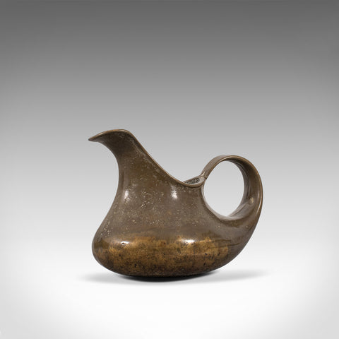 Antique Olive Oil Jug, Middle Eastern, Bronze, Libation, Serving, Cup, C.1850