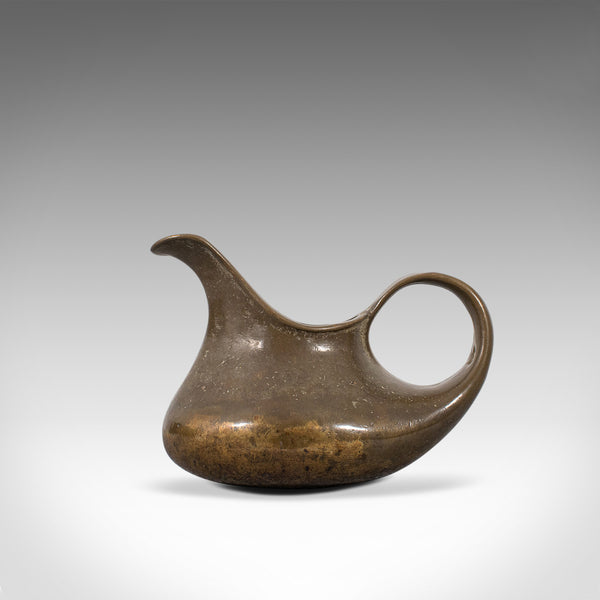 Antique Olive Oil Jug, Middle Eastern, Bronze, Libation, Serving, Cup, C.1850