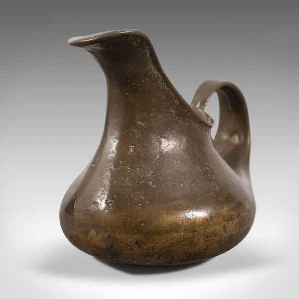 Antique Olive Oil Jug, Middle Eastern, Bronze, Libation, Serving, Cup, C.1850