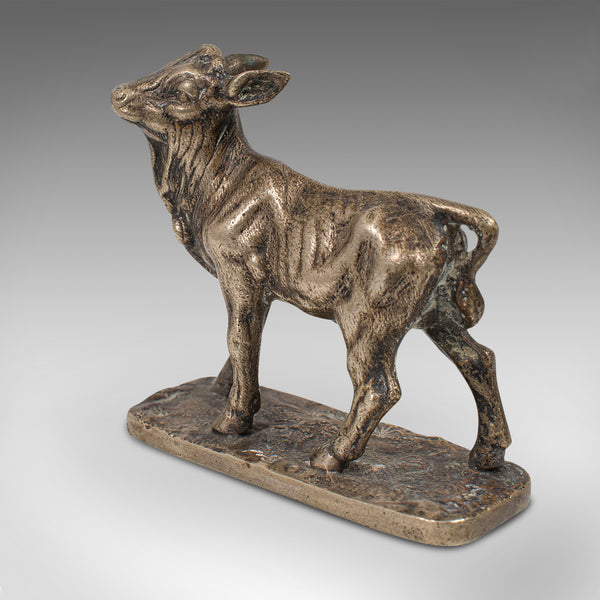 Small Antique Ornamental Calf Sculpture, English, William Briggs & Co, Victorian