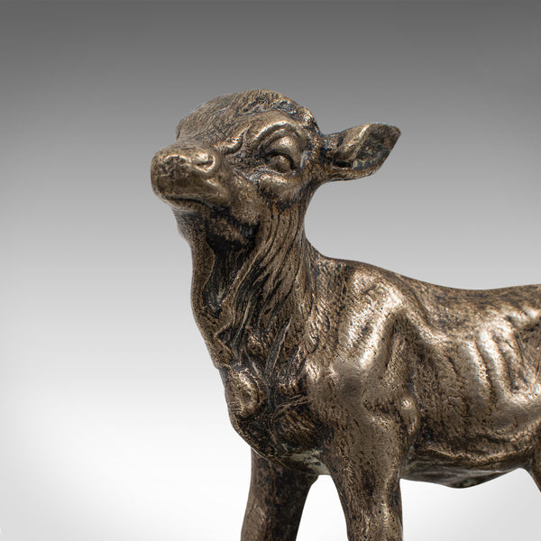 Small Antique Ornamental Calf Sculpture, English, William Briggs & Co, Victorian