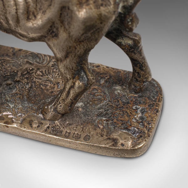 Small Antique Ornamental Calf Sculpture, English, William Briggs & Co, Victorian