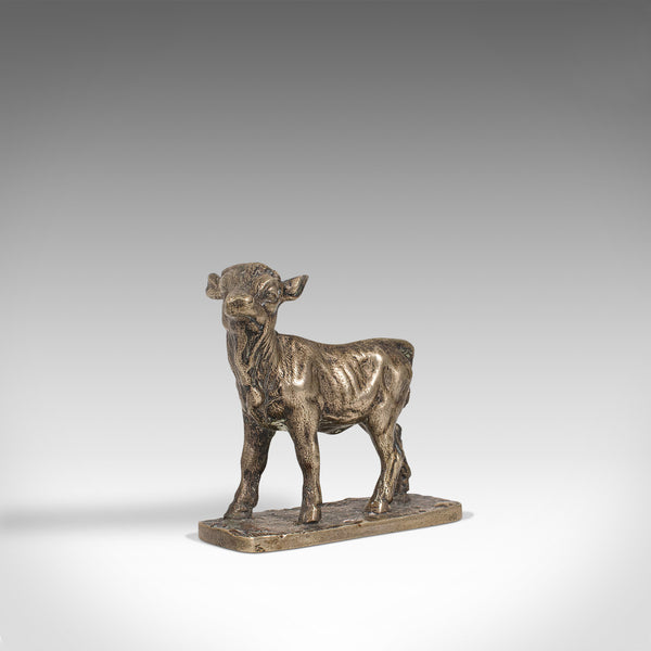 Small Antique Ornamental Calf Sculpture, English, William Briggs & Co, Victorian
