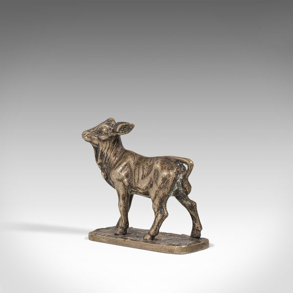 Small Antique Ornamental Calf Sculpture, English, William Briggs & Co, Victorian