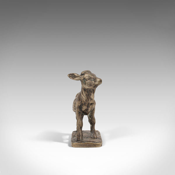 Small Antique Ornamental Calf Sculpture, English, William Briggs & Co, Victorian