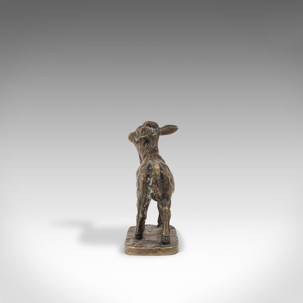 Small Antique Ornamental Calf Sculpture, English, William Briggs & Co, Victorian