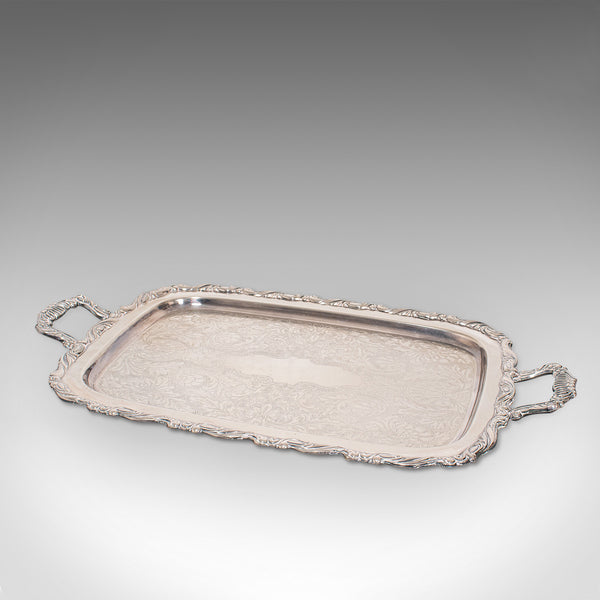 Vintage Butler's Serving Tray, American, Silver Plate, Tea, Platter, Oneida
