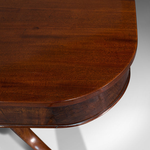 Pair Of Antique Hall Tables, English, Mahogany, Side, Lamp, Regency, Circa 1830