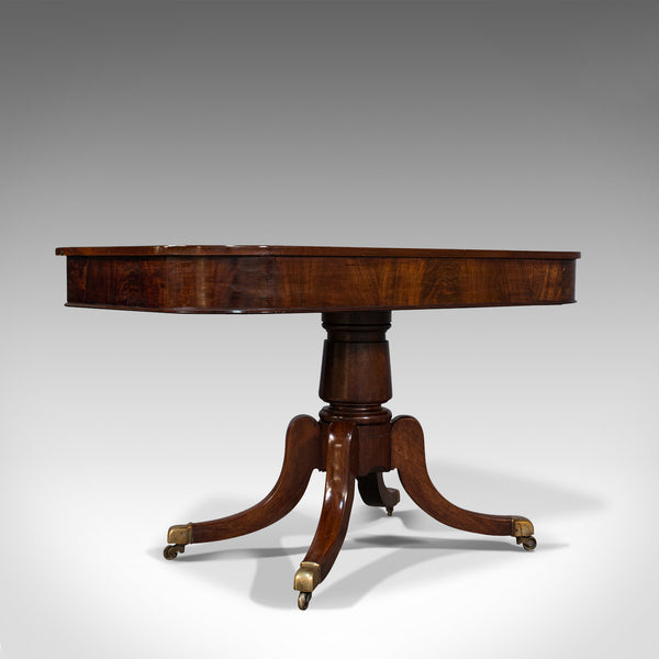 Pair Of Antique Hall Tables, English, Mahogany, Side, Lamp, Regency, Circa 1830