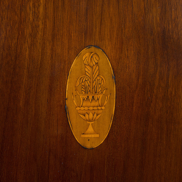 Antique Corner Cabinet, English, Mahogany, Walnut, Inlay, Georgian, Circa 1800