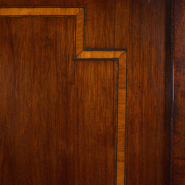 Antique Corner Cabinet, English, Mahogany, Walnut, Inlay, Georgian, Circa 1800