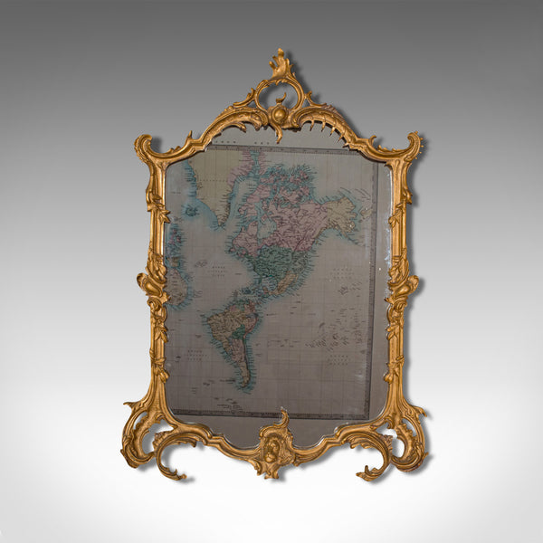 Vintage Wall Mirror, English, Gilt, Glass, Rococo Taste, Mid 20th, Circa 1950