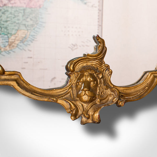 Vintage Wall Mirror, English, Gilt, Glass, Rococo Taste, Mid 20th, Circa 1950
