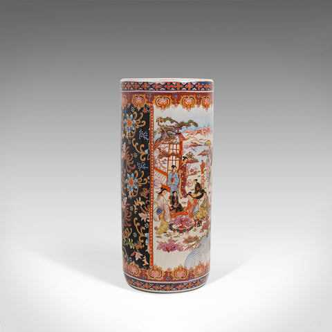 Decorative Vintage Hall Stick Stand, Chinese, Ceramic, Vase, Umbrella, Late 20th