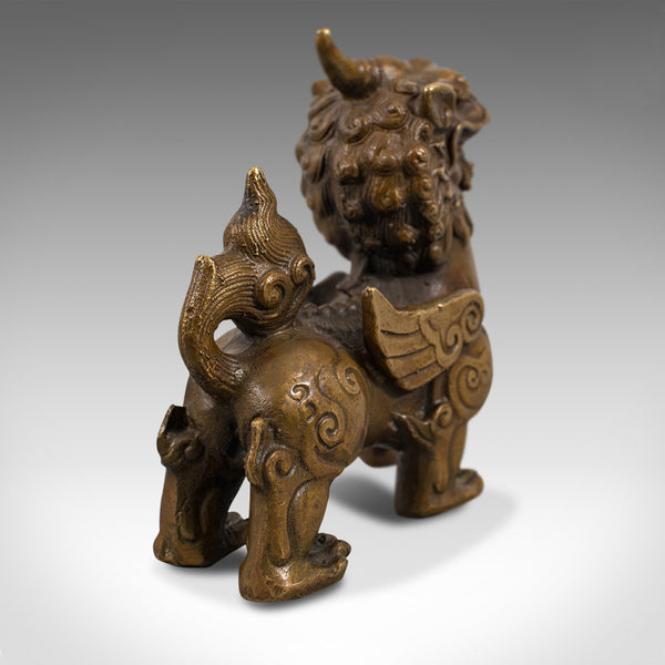 Small Antique Pixiu Figure, Oriental, Brass, Mythological, Statue, Victorian