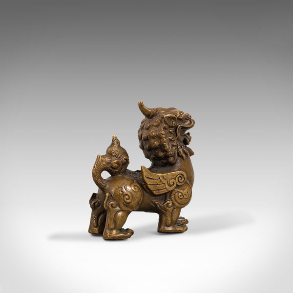 Small Antique Pixiu Figure, Oriental, Brass, Mythological, Statue, Victorian
