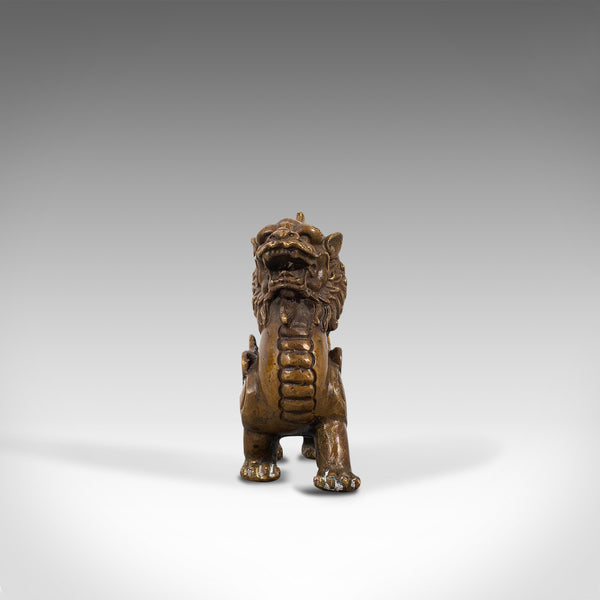 Small Antique Pixiu Figure, Oriental, Brass, Mythological, Statue, Victorian