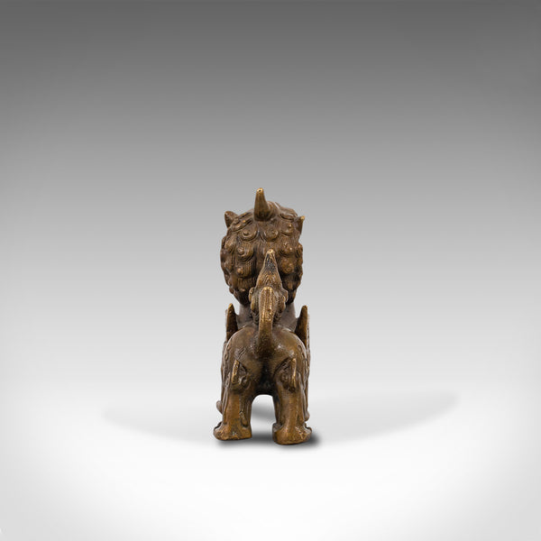 Small Antique Pixiu Figure, Oriental, Brass, Mythological, Statue, Victorian