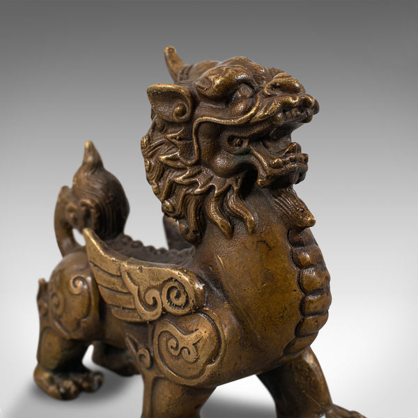 Small Antique Pixiu Figure, Oriental, Brass, Mythological, Statue, Victorian