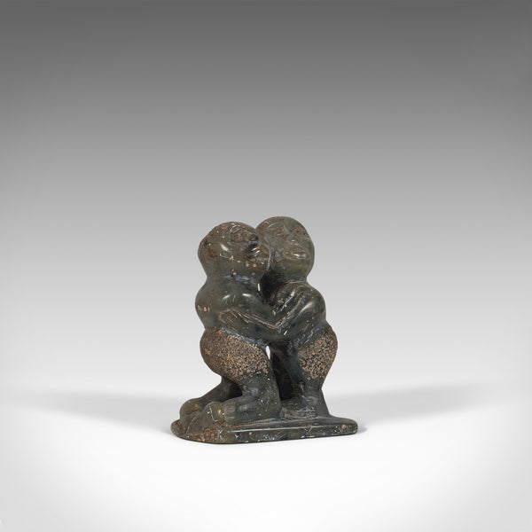 Small Antique Tribal Figure, Polynesian, Decorative, Soapstone, Statue, C.1900