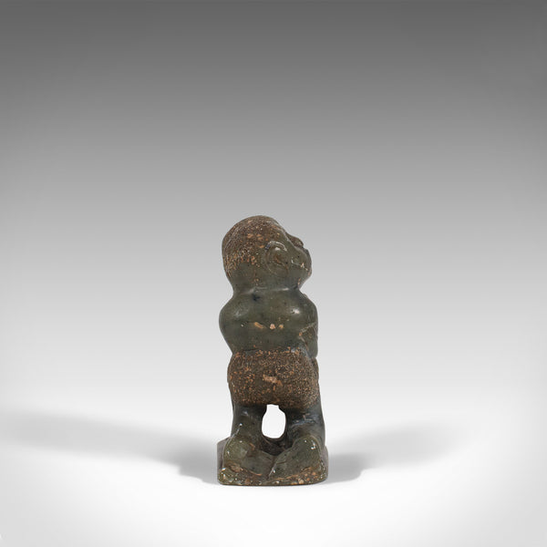 Small Antique Tribal Figure, Polynesian, Decorative, Soapstone, Statue, C.1900