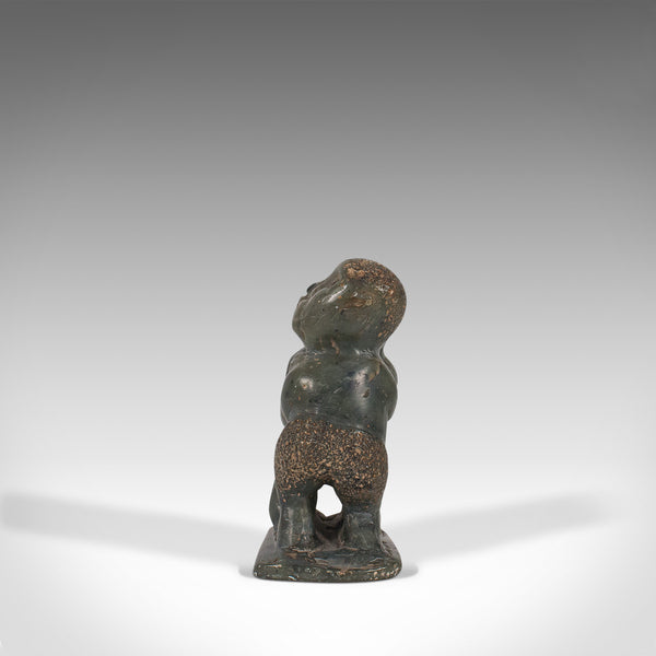 Small Antique Tribal Figure, Polynesian, Decorative, Soapstone, Statue, C.1900