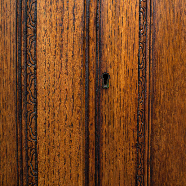 Antique Headmaster's Office Bookcase, English, Oak, Cabinet, Edwardian, C.1910