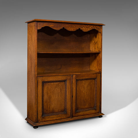 Antique Headmaster's Office Bookcase, English, Oak, Cabinet, Edwardian, C.1910