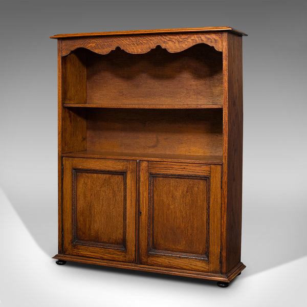 Antique Headmaster's Office Bookcase, English, Oak, Cabinet, Edwardian, C.1910