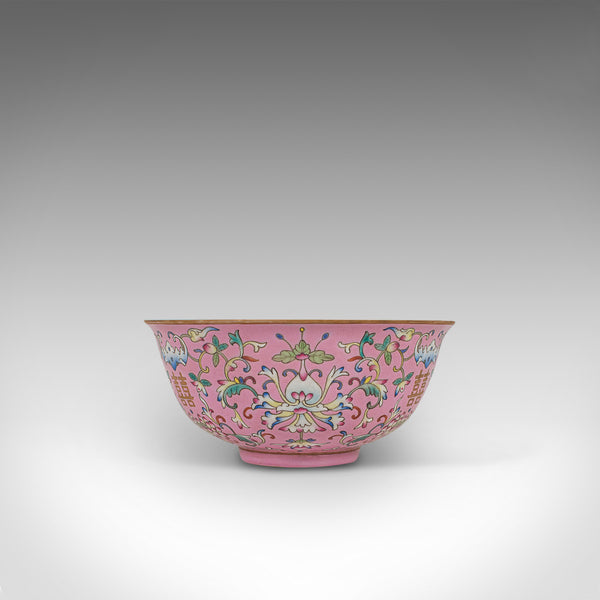 Antique Decorative Marriage Bowl, Chinese, Ceramic, Ceremonial, Dish, Circa 1880