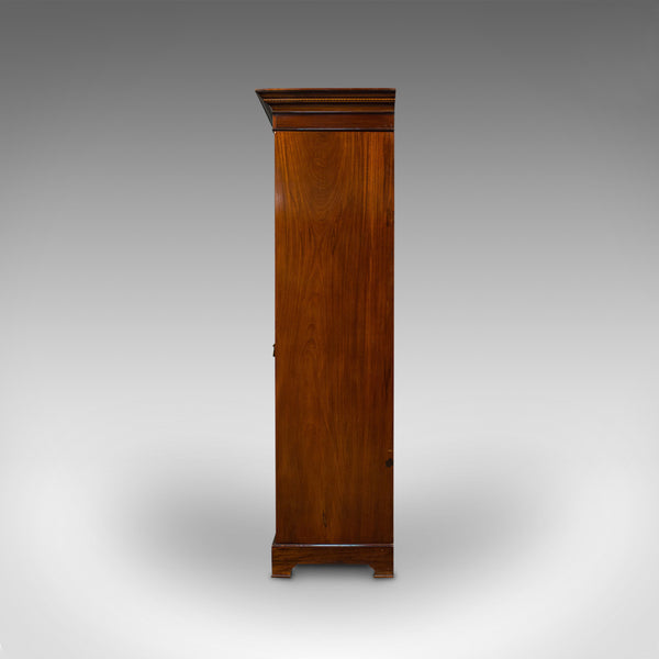 Antique Gentleman's Triple Wardrobe, English, Mahogany, Cabinet, Victorian, 1880