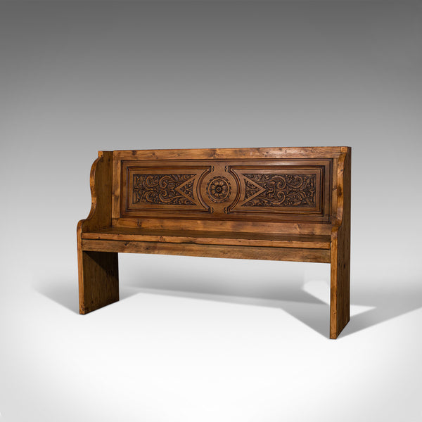 Large Vintage Settle, French, Provincial, Bench, Pew, Mid Century, Circa 1950