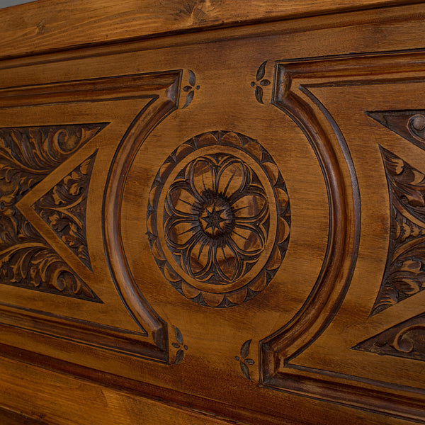 Large Vintage Settle, French, Provincial, Bench, Pew, Mid Century, Circa 1950