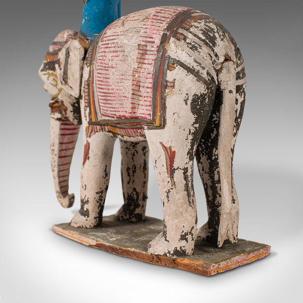 Antique Decorative Elephant and Mahout, Indian, Figure, Early Victorian, C.1850