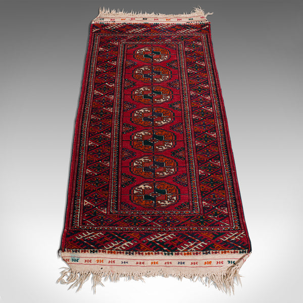 Antique Near Pair, Bokhara Rugs, Turkoman, Tekke, Carpet, Wall Covering, C.1910