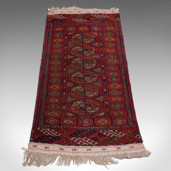 Antique Near Pair, Bokhara Rugs, Turkoman, Tekke, Carpet, Wall Covering, C.1910