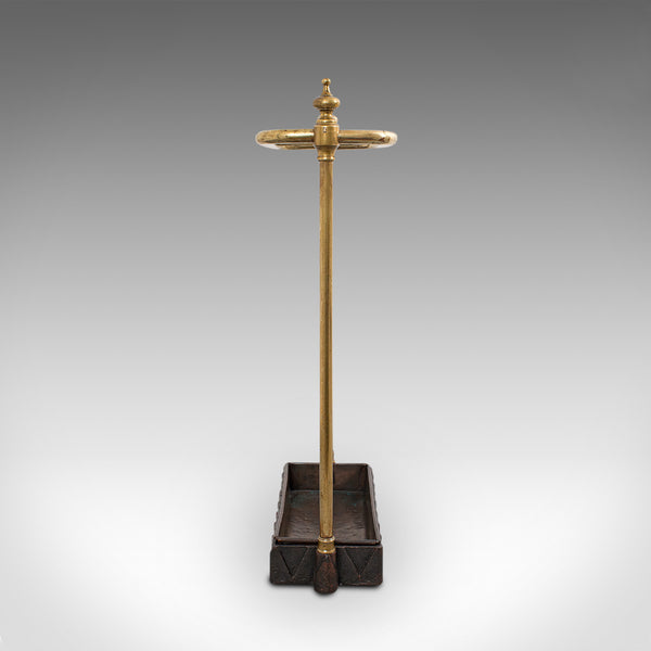 Antique Stick Stand, French, Brass, Hall, Cane, Umbrella Rack, Victorian, C.1850