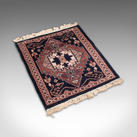 Small Vintage Hallway Rug, Persian, Wool, Reception Hall, Prayer, Mat, C.20th