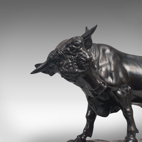 Antique Bull Figure, Austrian, Bronze, Study, Statue, 19th Century, Circa 1900