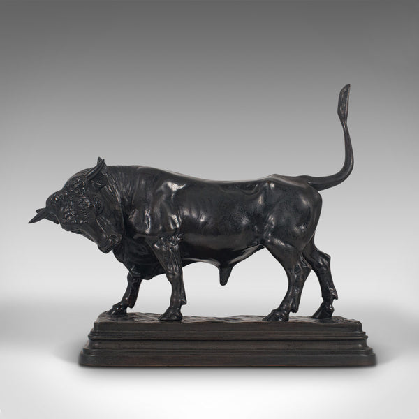Antique Bull Figure, Austrian, Bronze, Study, Statue, 19th Century, Circa 1900