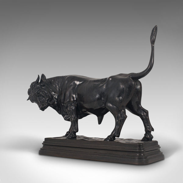 Antique Bull Figure, Austrian, Bronze, Study, Statue, 19th Century, Circa 1900