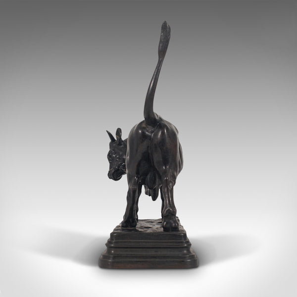Antique Bull Figure, Austrian, Bronze, Study, Statue, 19th Century, Circa 1900