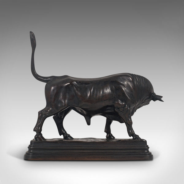 Antique Bull Figure, Austrian, Bronze, Study, Statue, 19th Century, Circa 1900