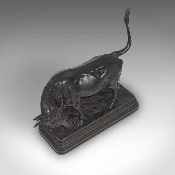 Antique Bull Figure, Austrian, Bronze, Study, Statue, 19th Century, Circa 1900