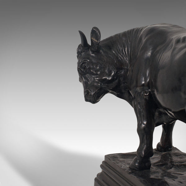 Antique Bull Figure, Austrian, Bronze, Study, Statue, 19th Century, Circa 1900