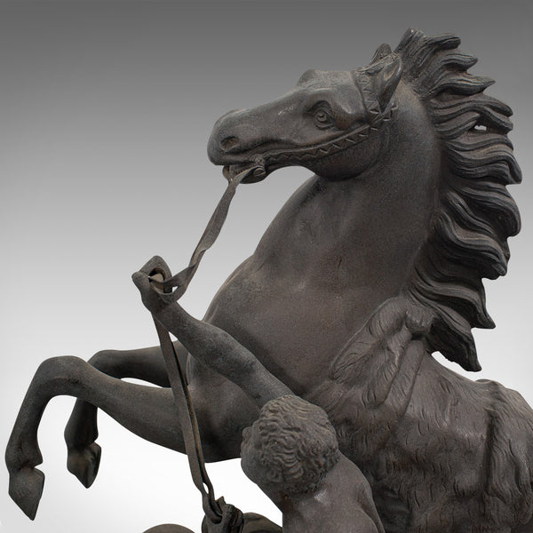 Collectible Antique Pair, Marly Horses, French, Bronze, Equine, Statue, Coustou