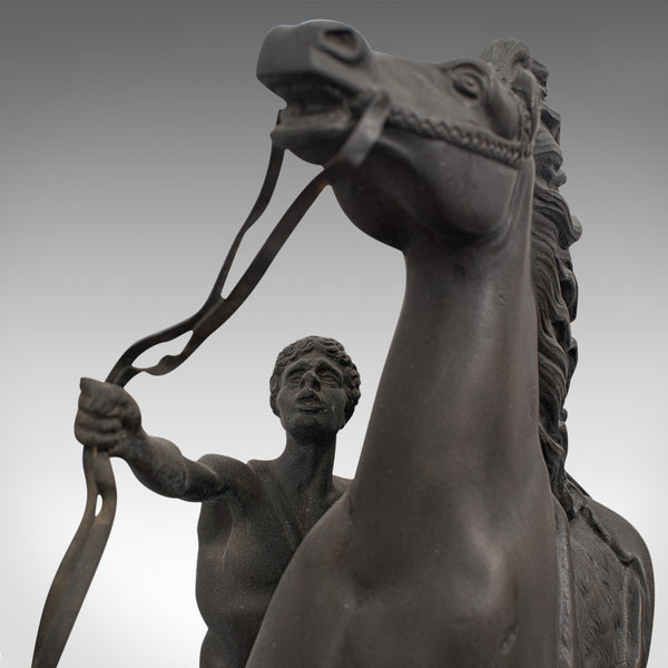 Collectible Antique Pair, Marly Horses, French, Bronze, Equine, Statue, Coustou