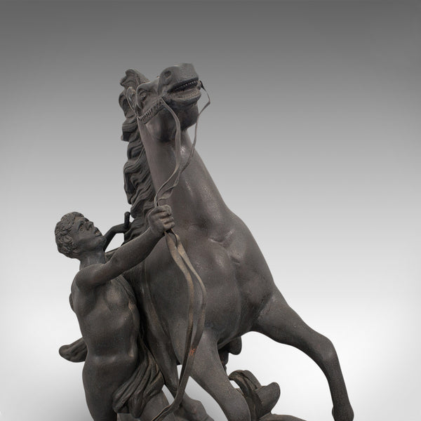Collectible Antique Pair, Marly Horses, French, Bronze, Equine, Statue, Coustou