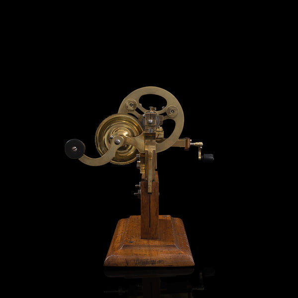 Antique Watchmaker's Lathe, Swiss, Brass, Copper, Precision Instrument, C.1900