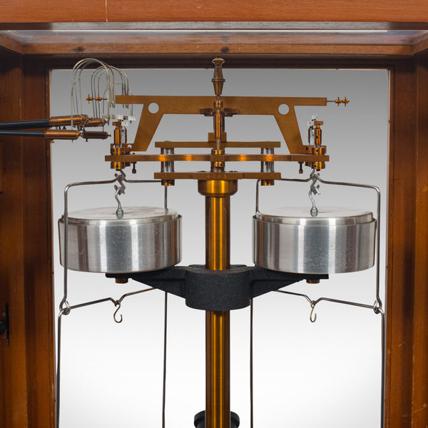 Vintage Balance, English, Mahogany, Scientific Scales, Stanton Instruments, 1960